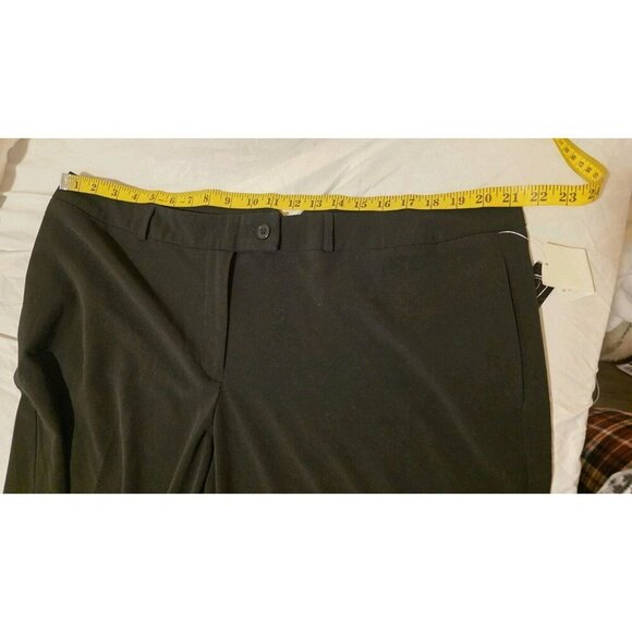 Fashion Bug Trousers 22WP 22 Petite Black Academia Preppy Office NWT 40wx26L VTG - Picture 7 of 10